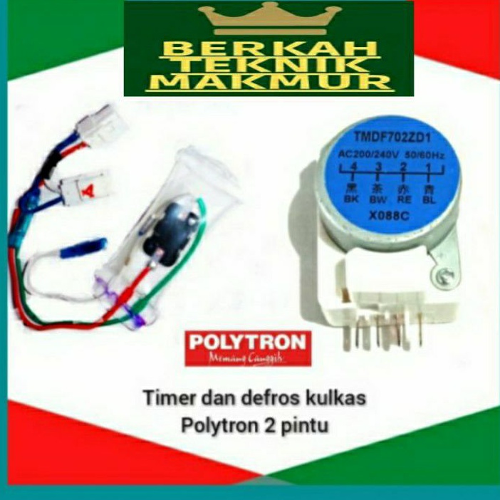PAKET HEMAT TIMER DAN DEFROST KULKAS 2 PINTU POLYTRON