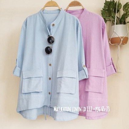 Blouse katun linen ld 112 cm
