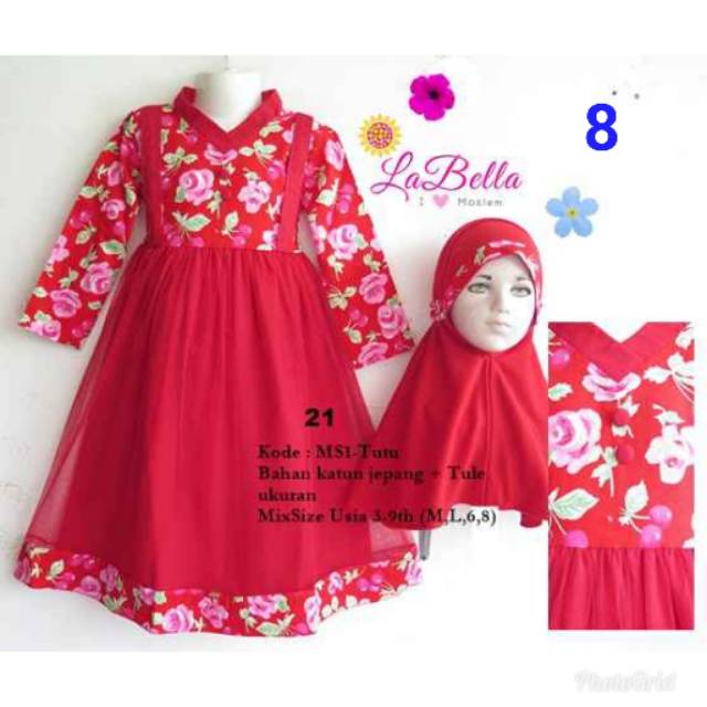 Gamis tutu merah