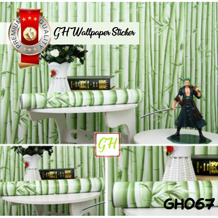 wallpaper dinding motif bambu