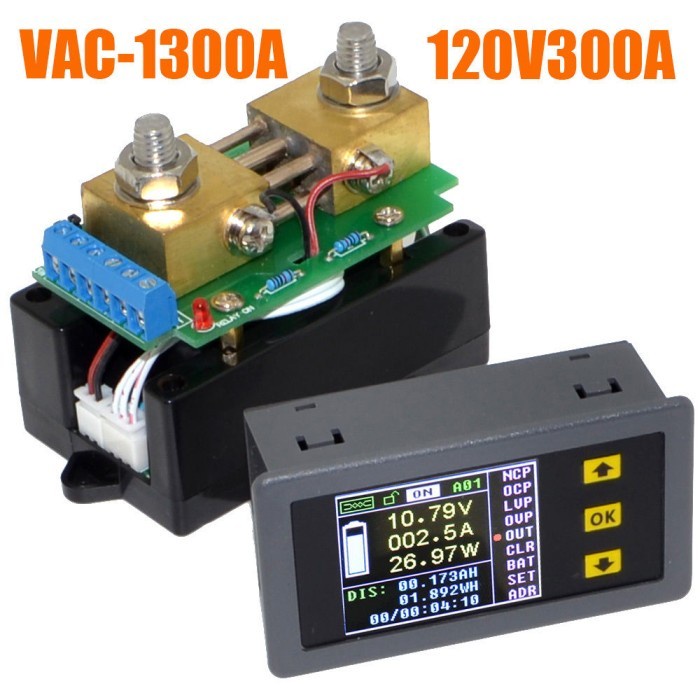New VAC1300A Multifunction Wireless Voltage Ammeter Capacity Watt Mete