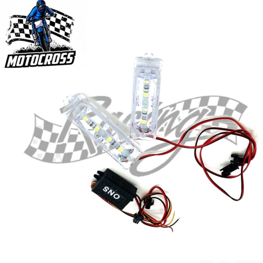 Lampu Strobo Blitz Motor Universal Putih