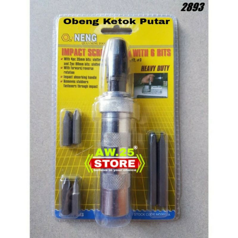 Obeng Ketok Putar Q Neng