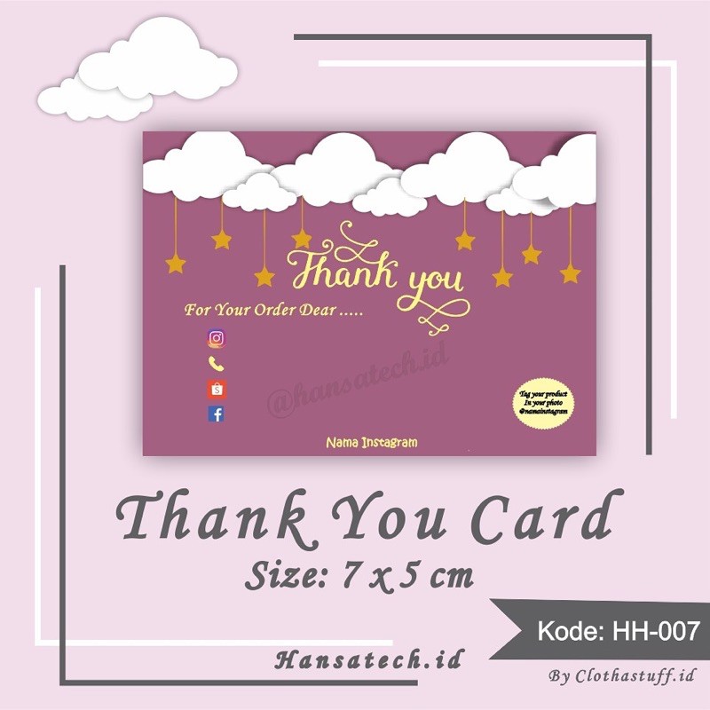 Thankyou Card Custom
