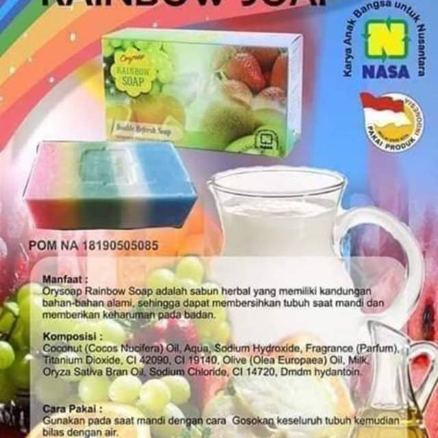 Sabun rainbow nasa