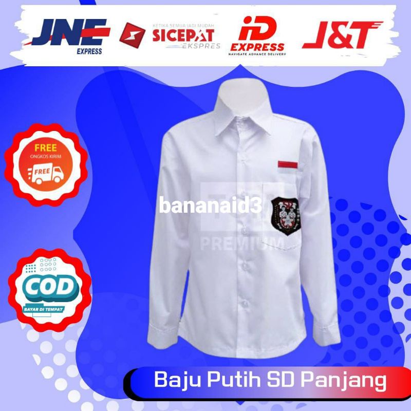 SERAGAM PUTIH PANJANG BADGE SD/Mi