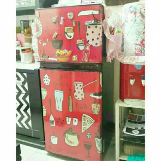 Sticker kulkas 2 pintu kitchen