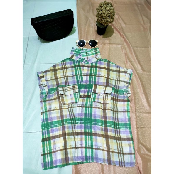 kemeja tartan