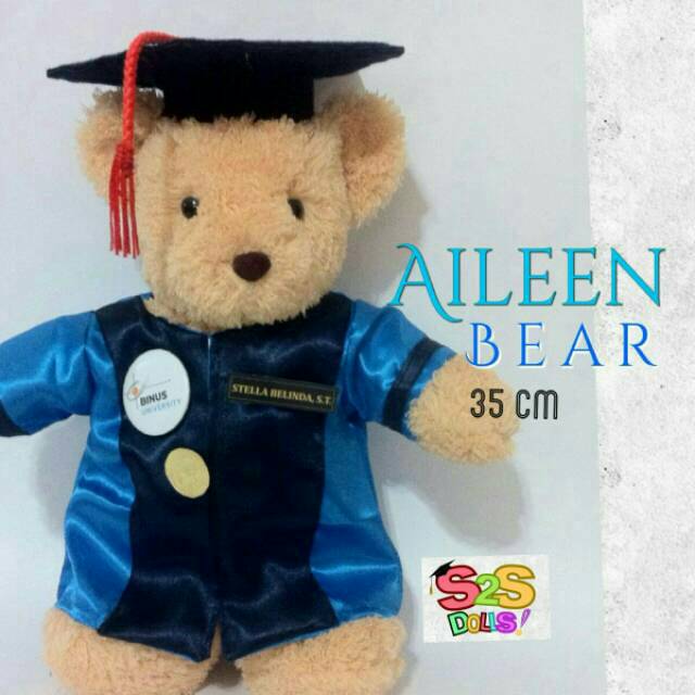 Boneka Wisuda Import Aileen Bear