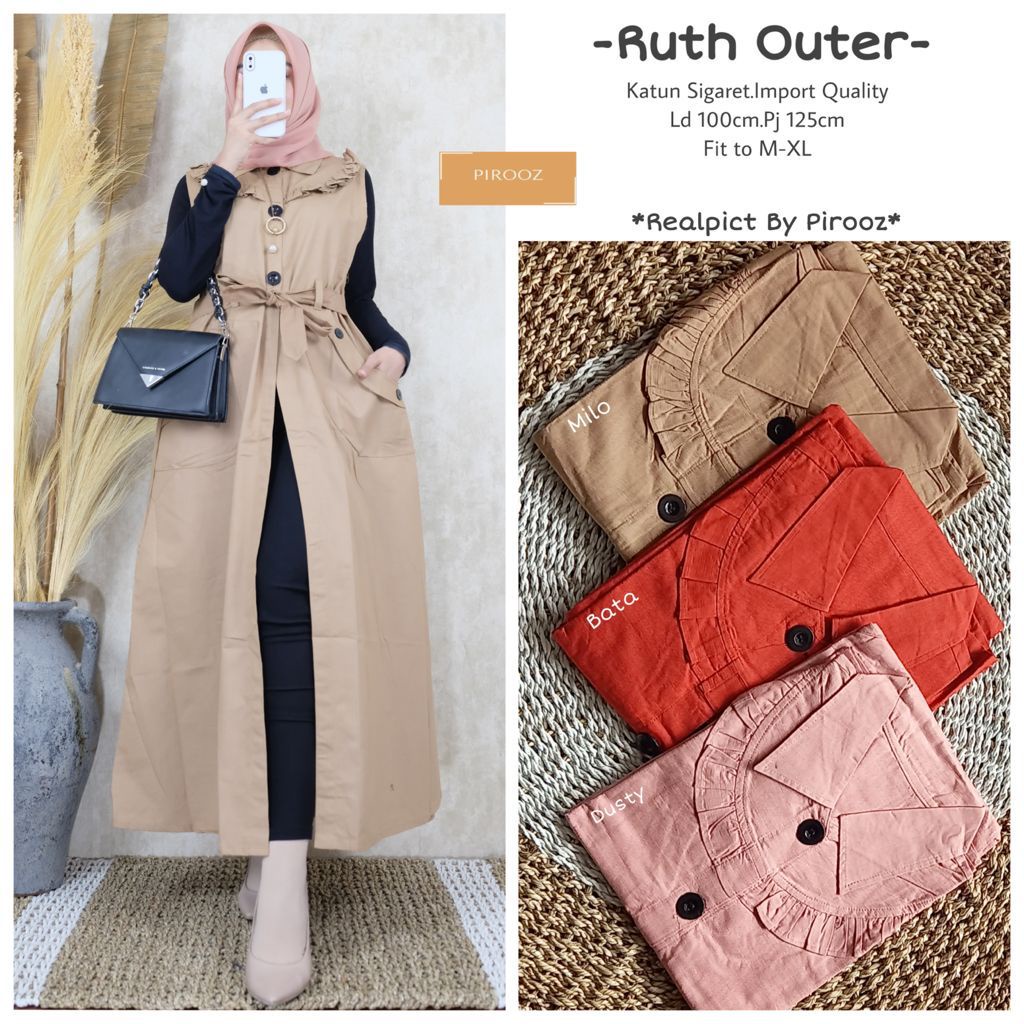 OUTER HIJAB MODEL TERBARU - RUTH OUTER BY PIROOZ