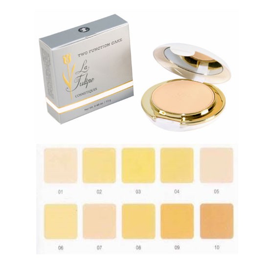 Two Function cake La Tulipe Cosmetiques / bedak padat kaca