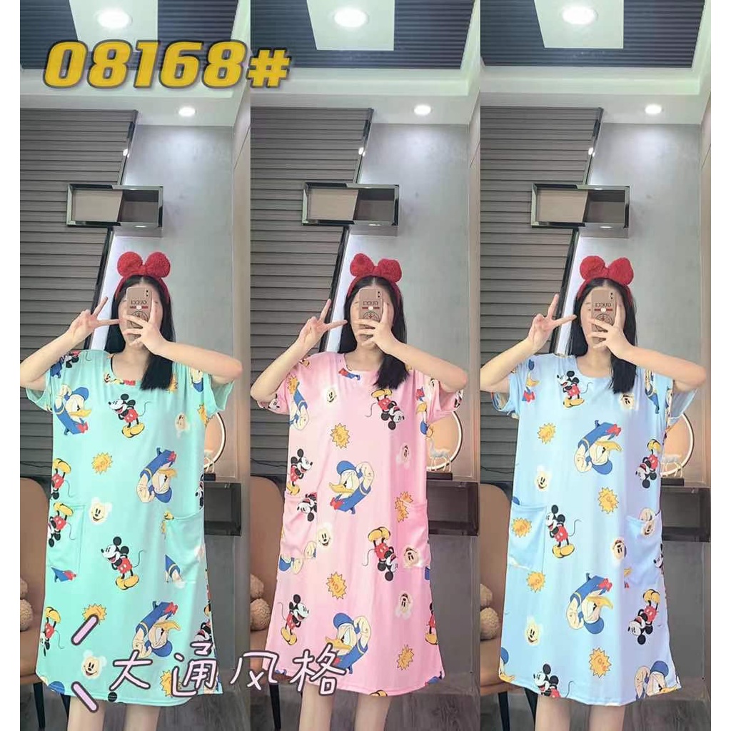 (COD) Daster Import Kantong Jumbo Karakter Lucu 2