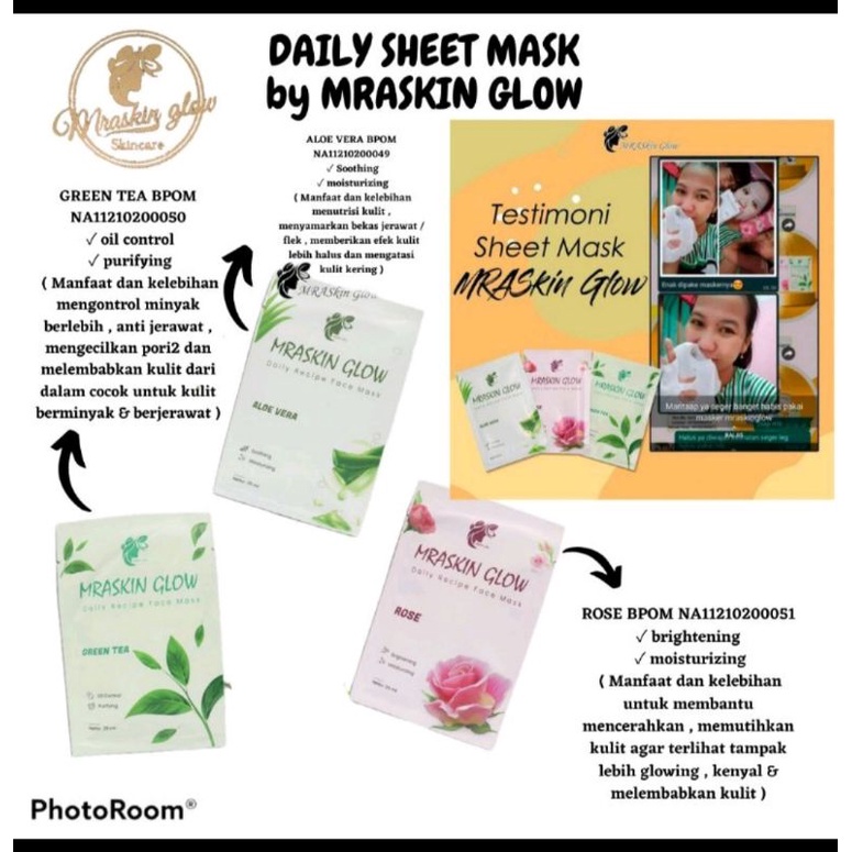 MRASKIN glow sheet Mask / Masker