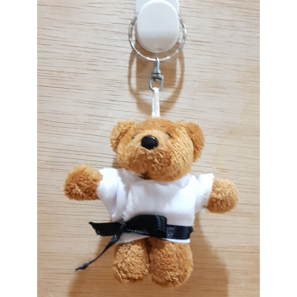 Keychain Boneka Teddy Bear Taekwondo