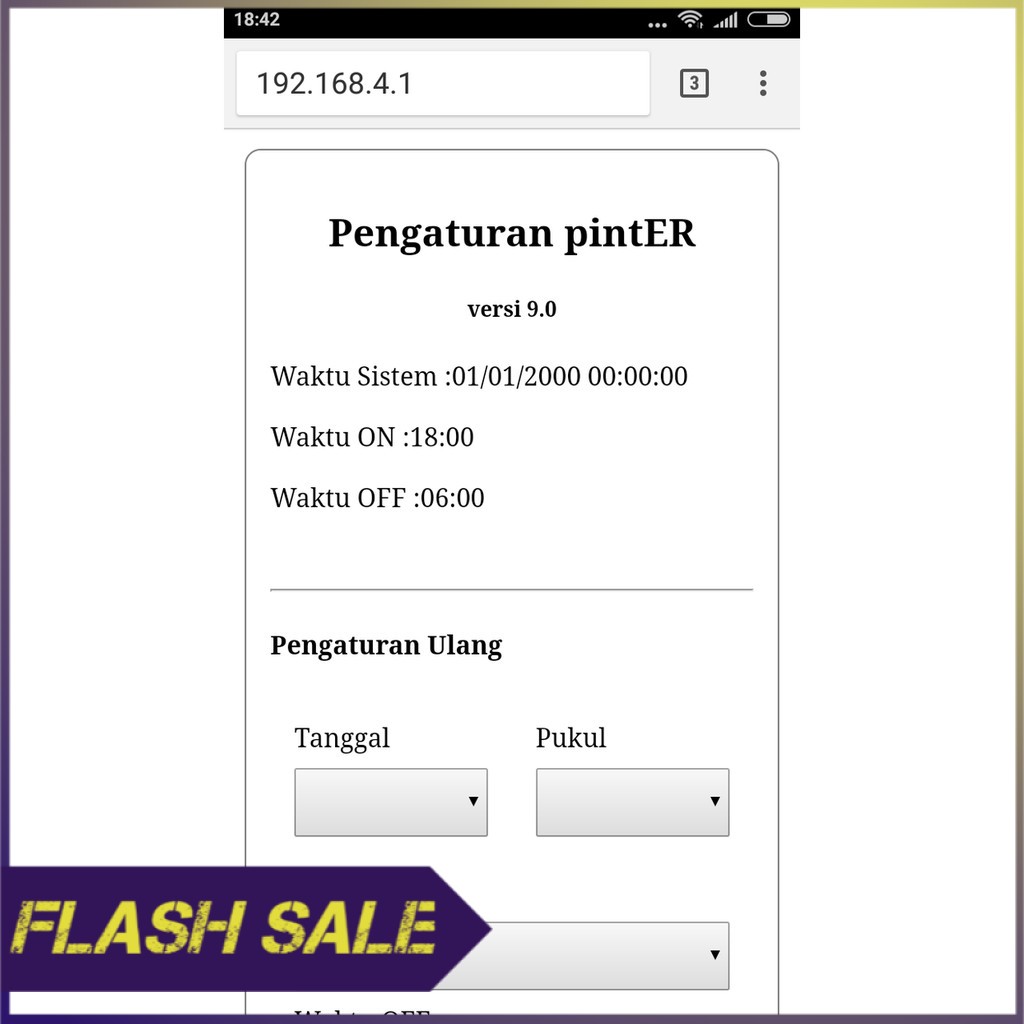 Model baru     PintER  fitting   dudukan lampu SMART timer