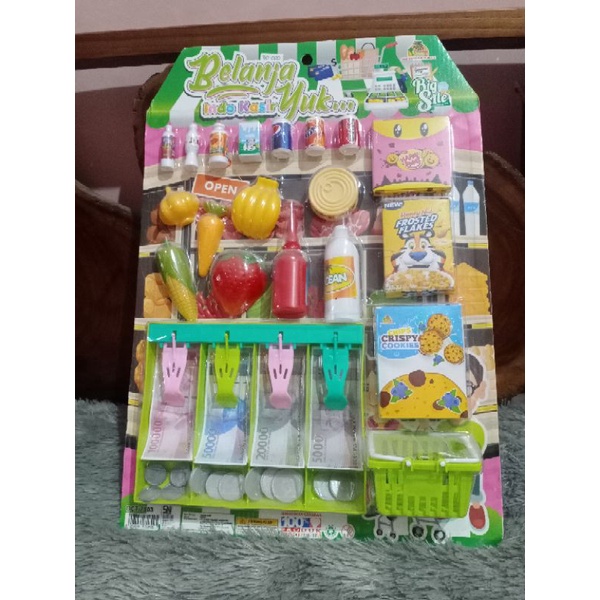 mainan anak set kasir"ran + uang kertas