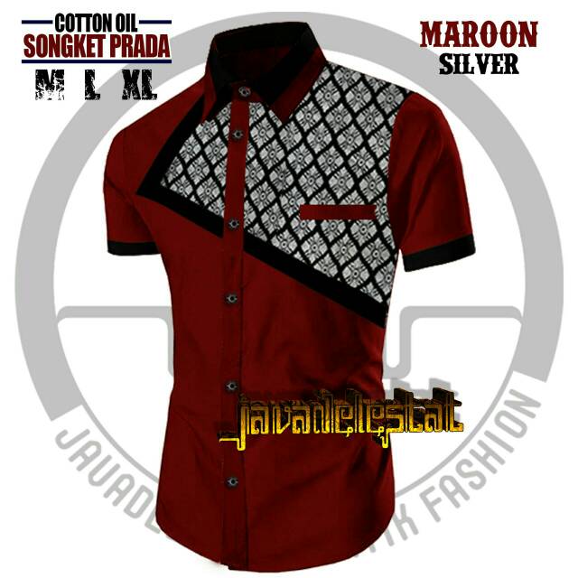 Baju Batik Pria Kombinasi