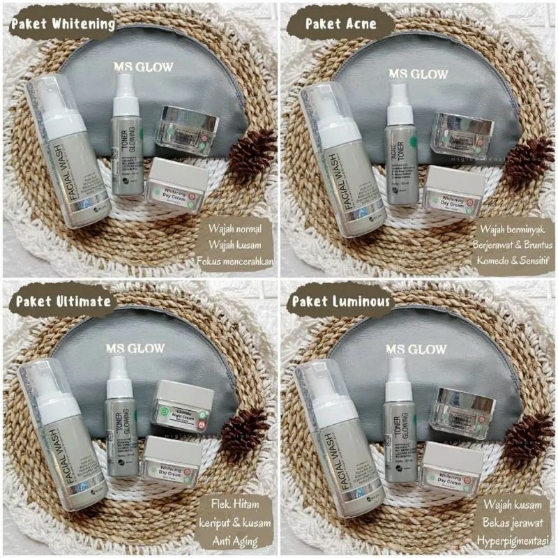 (PROMO!!!) Paket Wajah Basic MsGlow ORIGINAL (day cream)
