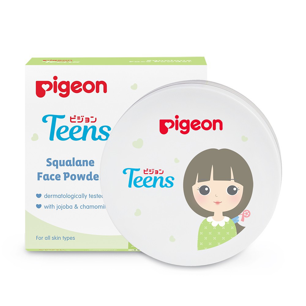 Pigeon teens face powder