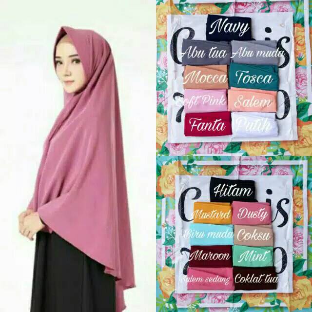 Kerudung pet instan wolfis jumbo