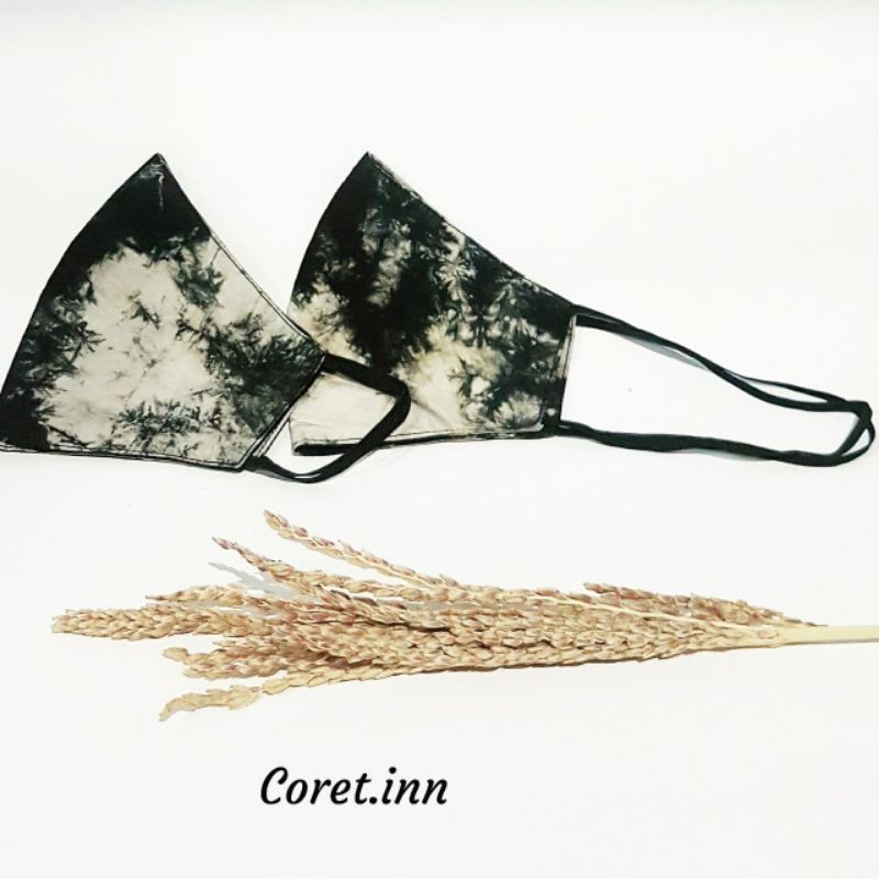 Tie dye mask black material