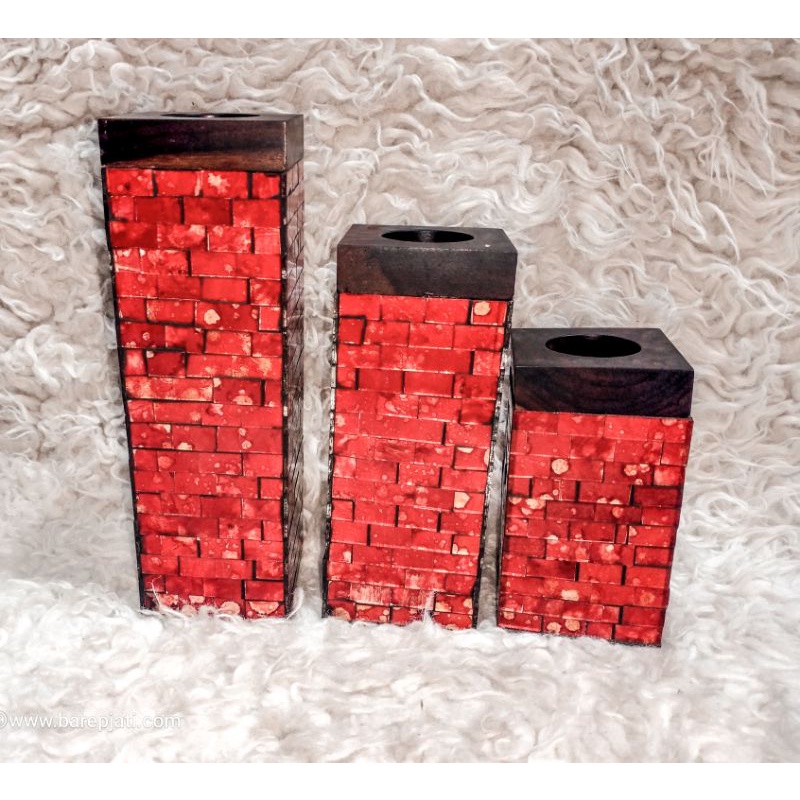 TEMPAT LILIN AROMATERAPI MINIMALIS KACA - BAREP JATI