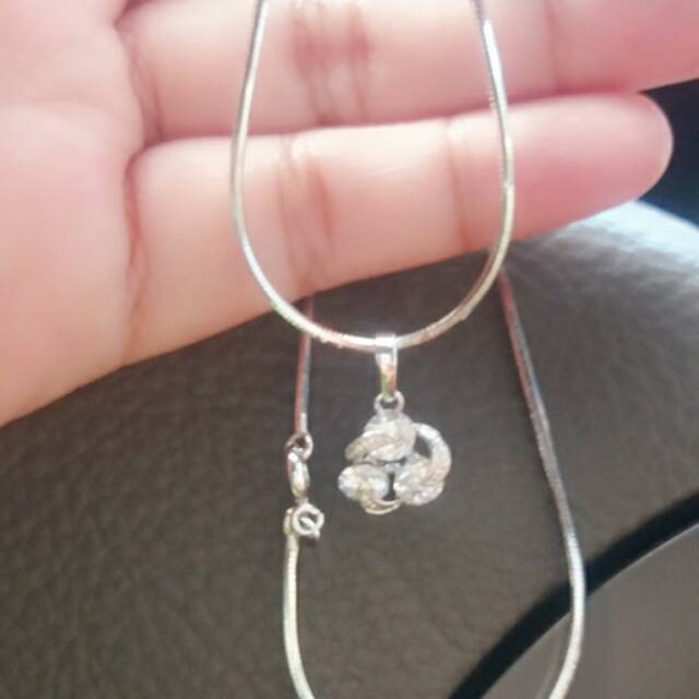 Kalung ceramic lapis emas 22k
