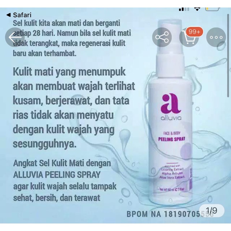 peeling spray alluvia