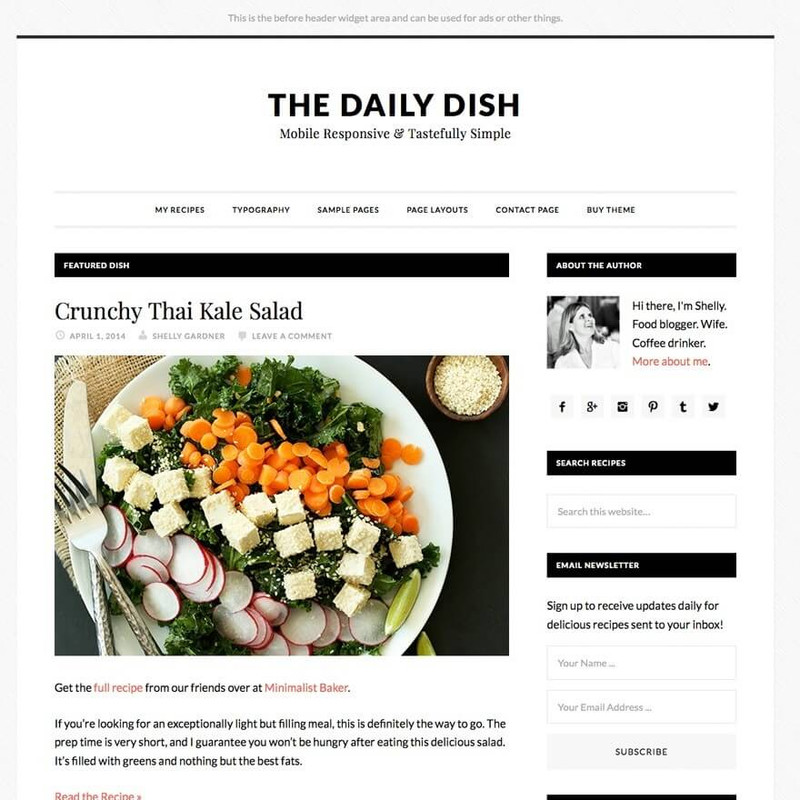 StudioPress Daily Dish Pro Genesis WP Theme