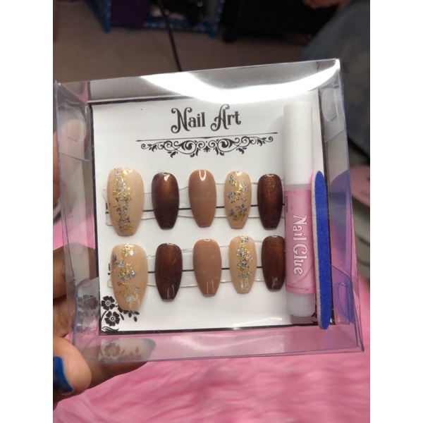 SIMPLE cute FAKE NAILS|handmade by ruby