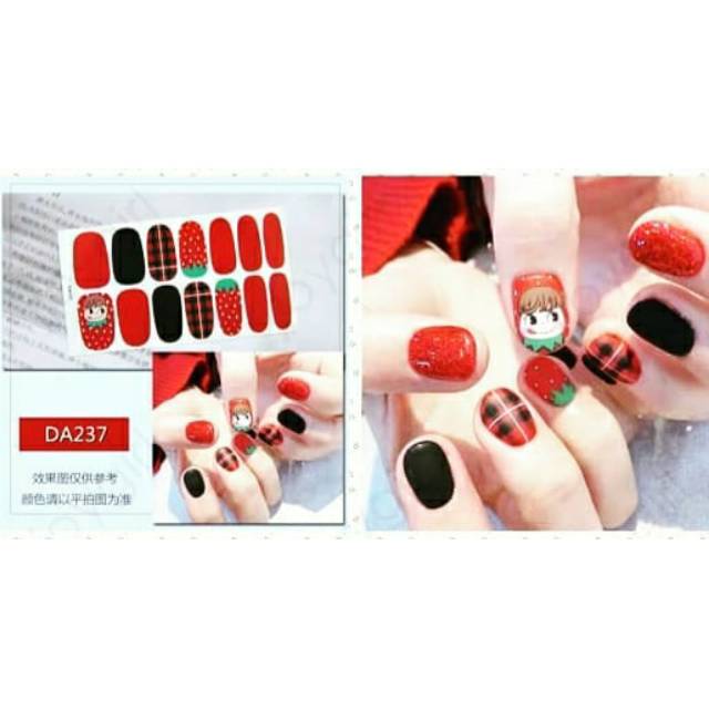 Nail art stiker red strawbery