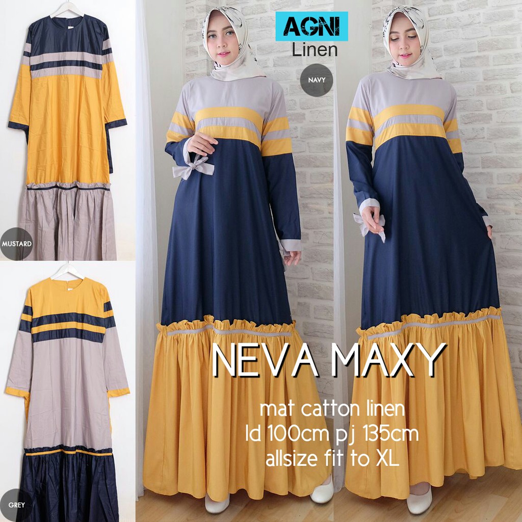 GAMIS KATUN NEVA MAXY - NAVY