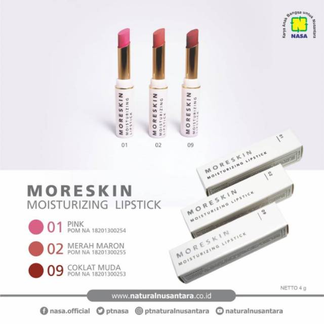 Moreskin moisturizing lipstick