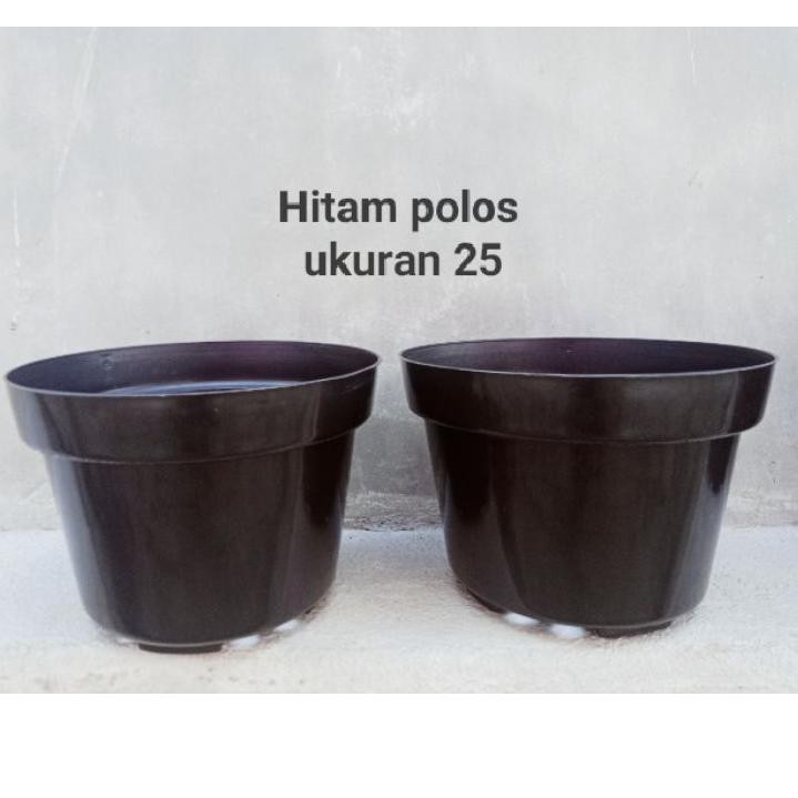 ✔stok yang ada Pot Bunga Hitam No.25
