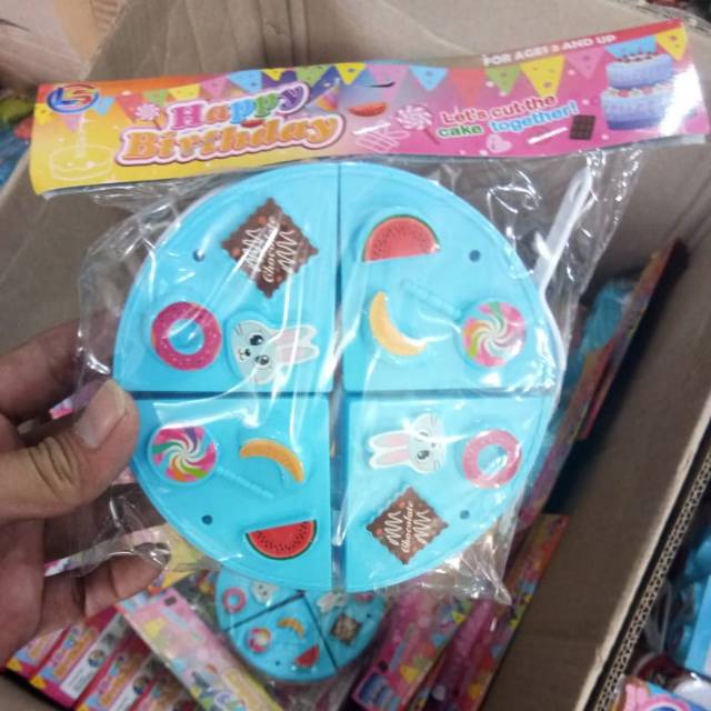Mainan kue potong lets cut cake