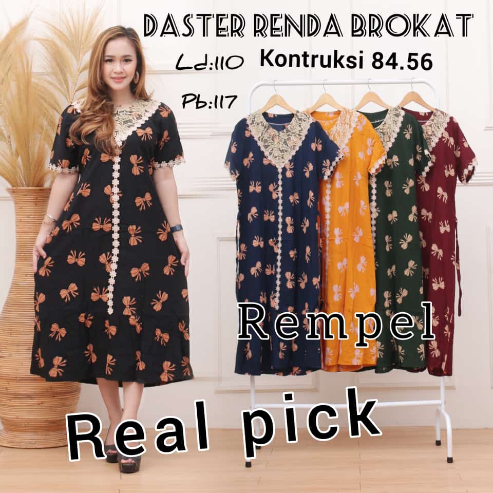 Daster busui brukat pita B