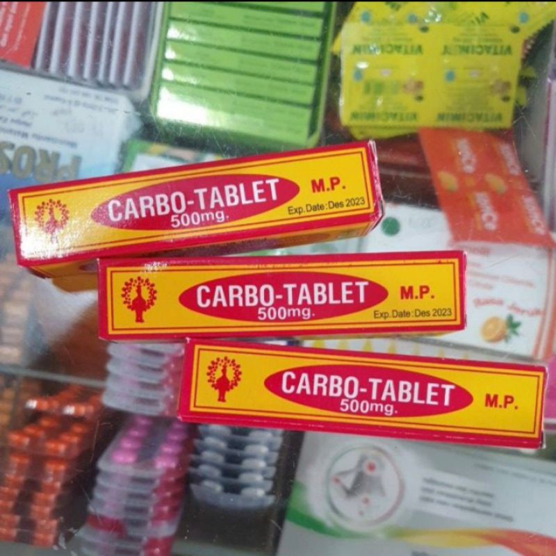 carbo tablet 500mg botol 10 tablet
