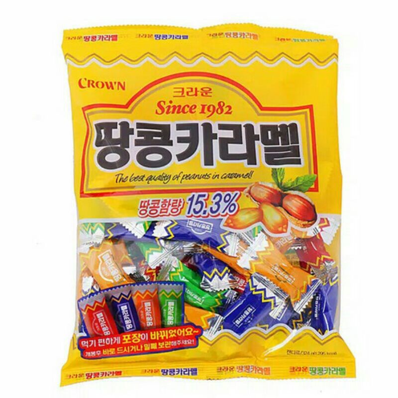 crown peanut caramel candy 120gr