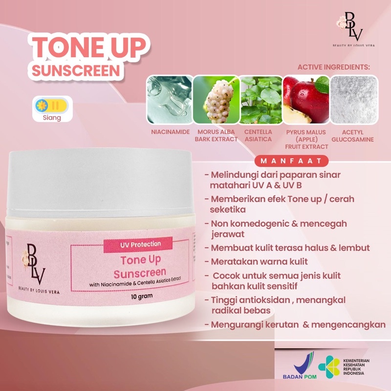 BLV Tone Up Sunscreen/ Sunblock wajah