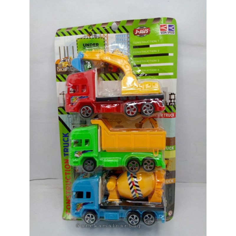 mainan construction truck 3pc