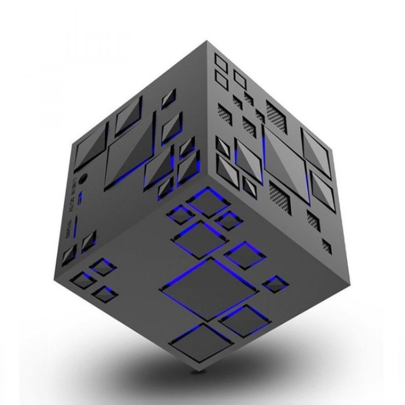 Speaker bluetooth portable GoesTime Magic cube with handsfree Function Hitam
