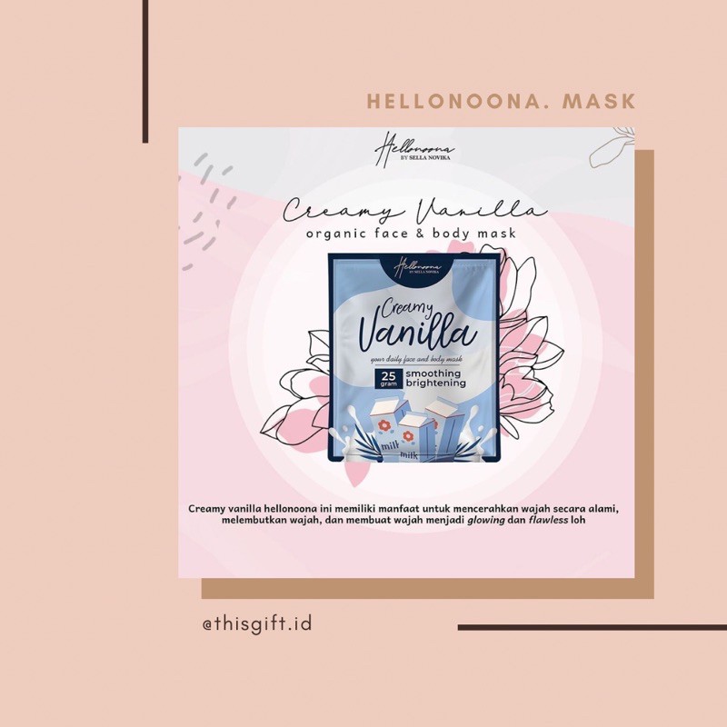 Masker Hellonoona Creamy Vanilla