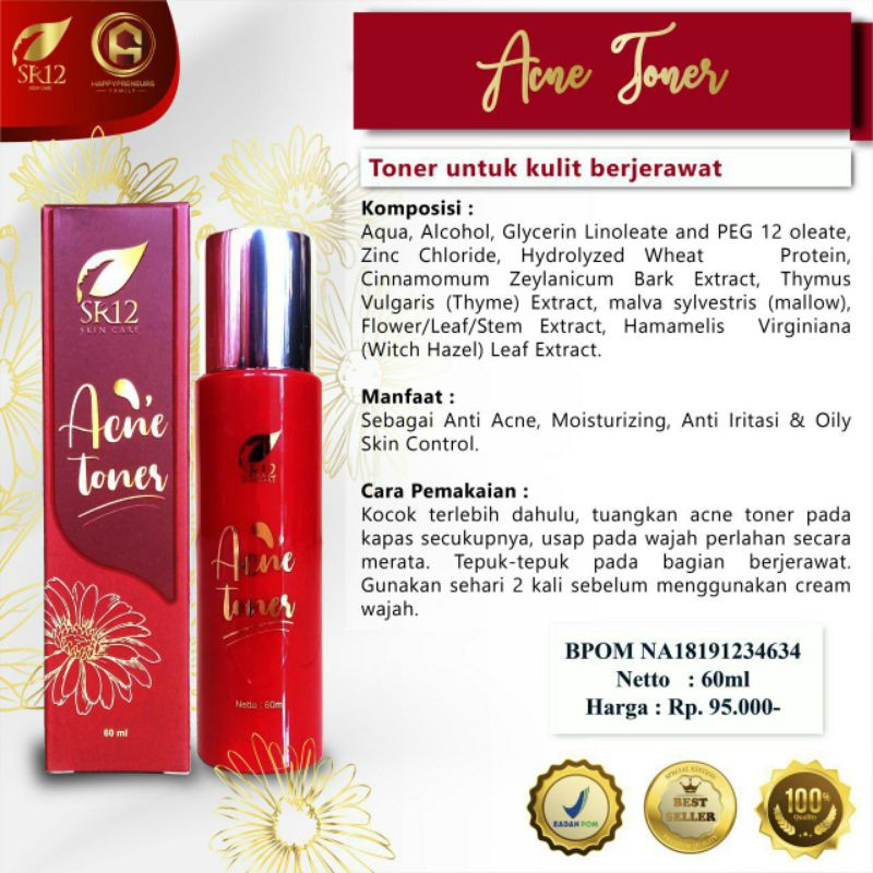 ACNE TONER SR12