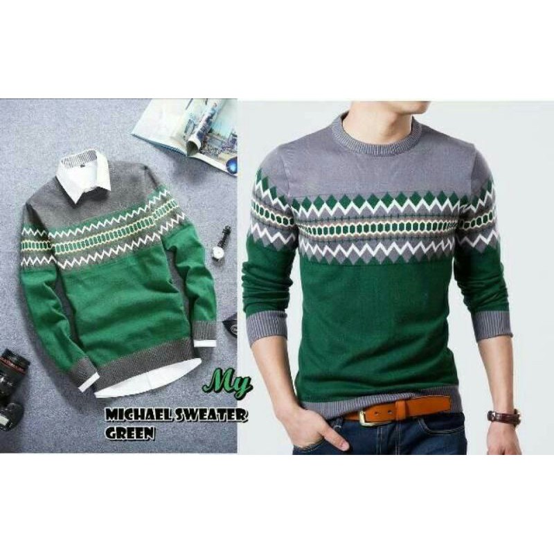 michael green sweater rajut