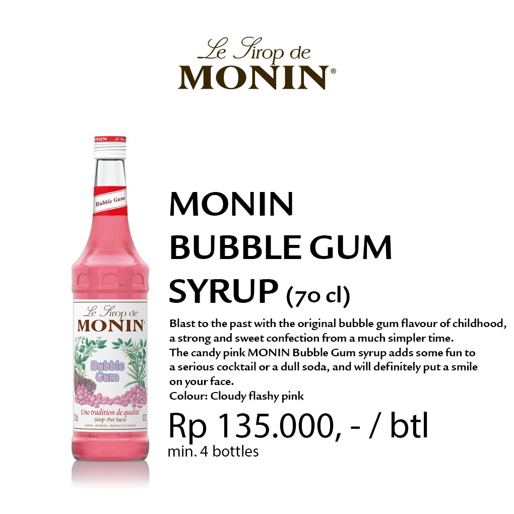 Monin Syrup Bubble Gum