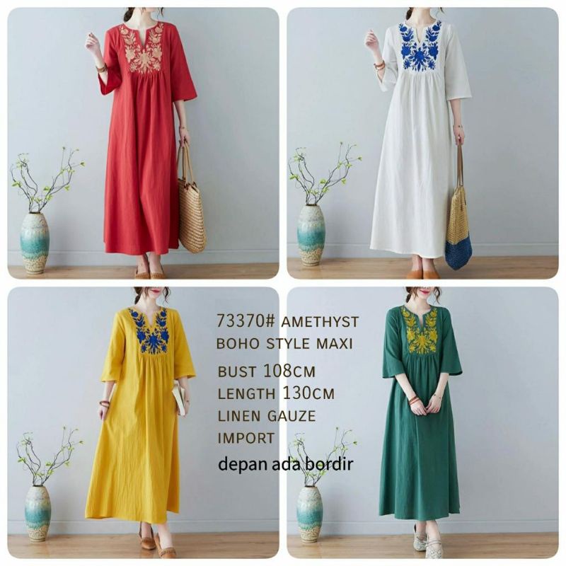 73370 Amethyst Boho Style Maxi