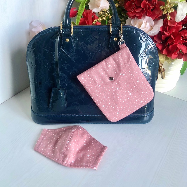 Starry Night Pink Mask & Pouch
