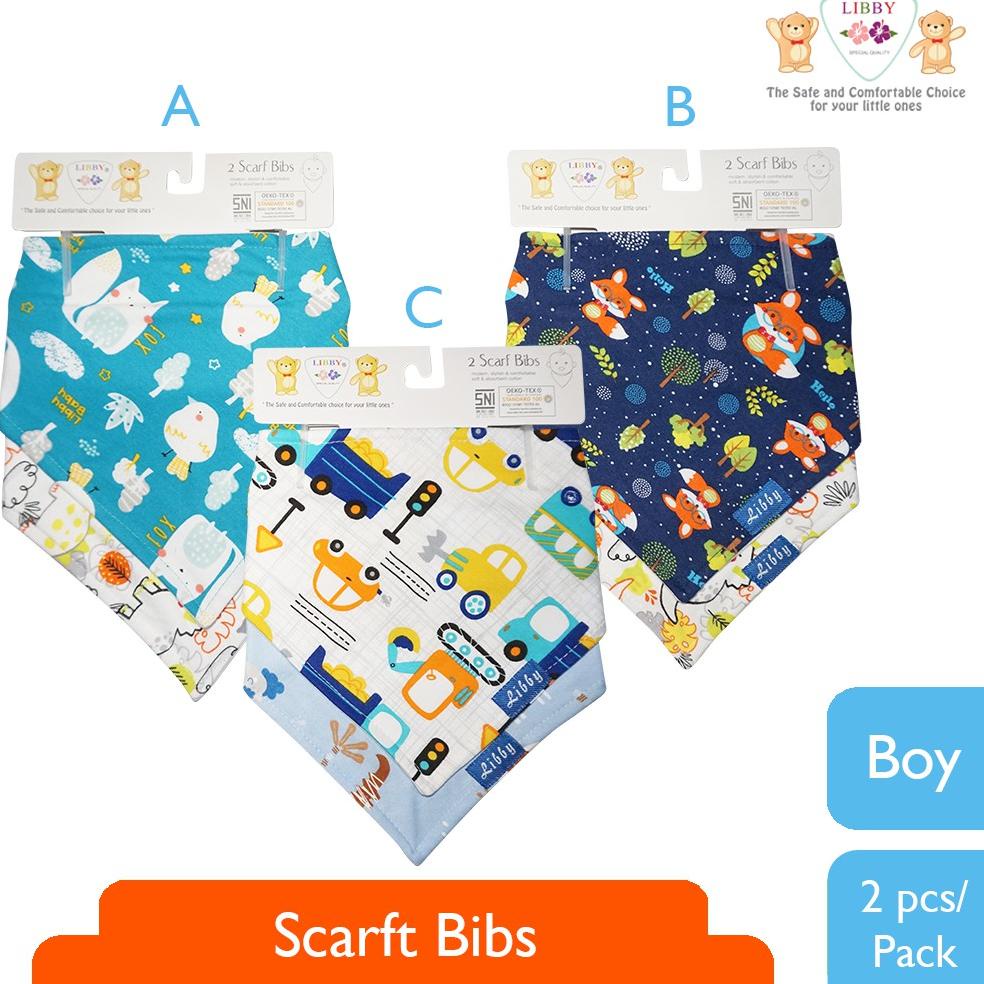 PALING DICARI LIBBY Scarf Bibs Boy RANDOM (2pcs/pack)