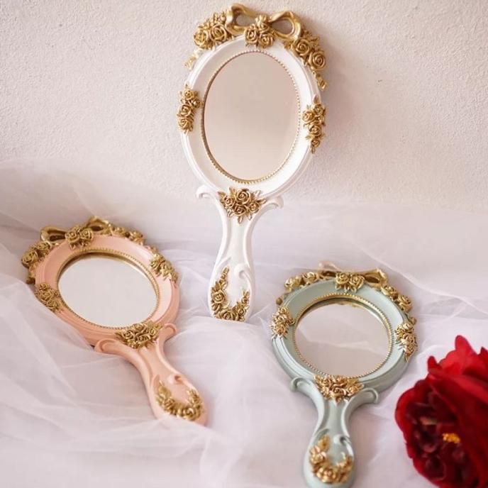 Hand Mirror Princess cermin kaca