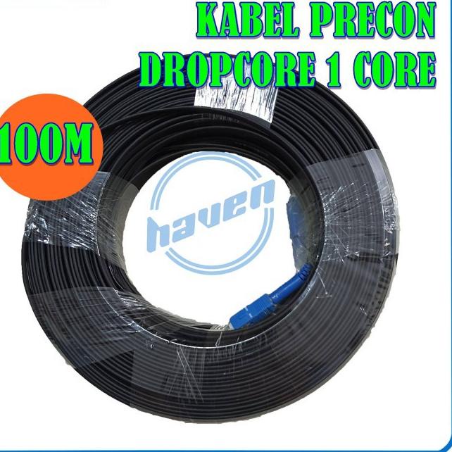 ♣ Kabel Ftth Dropcore Precon Fiber Optik Simplex Single Mode 1 core 100 meter ❅
